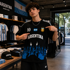 Argentina Blue Flame Oversized T-Shirt- 2026 4 Star