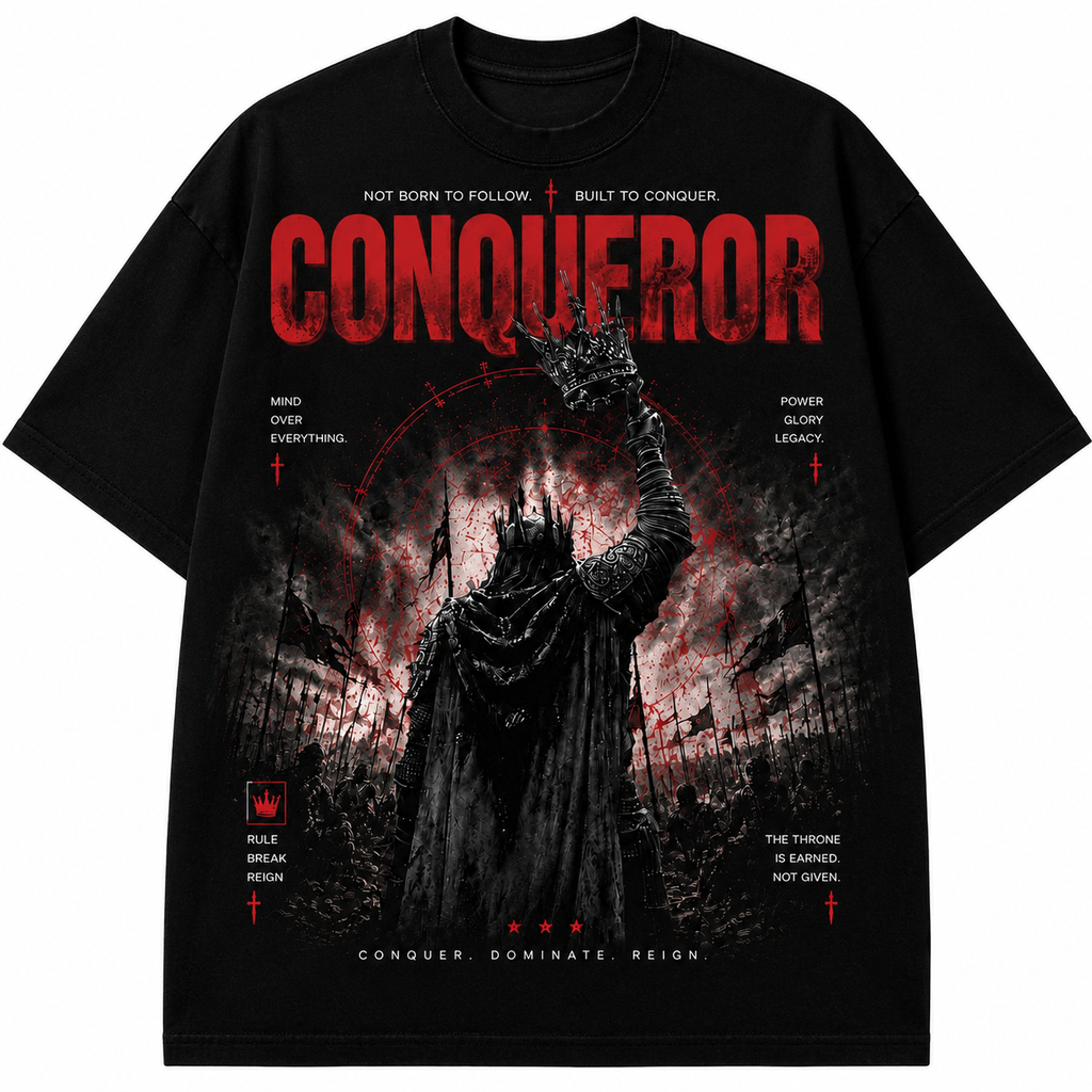 Conqueror – Crown of Kings Oversized Tee