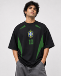 Brazil No. 10 Phantom Edition Oversized T-Shirt – Black