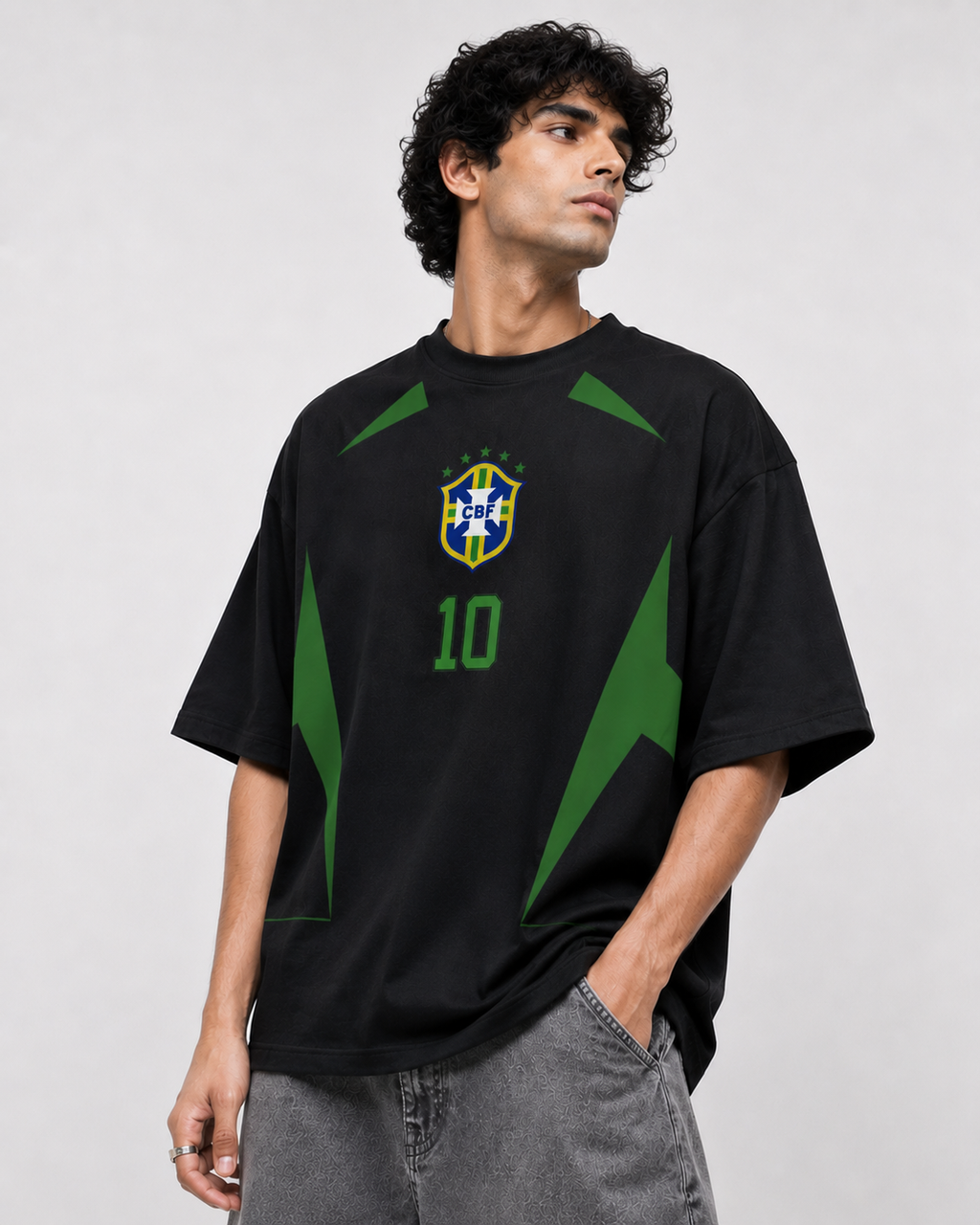 Brazil No. 10 Phantom Edition Oversized T-Shirt – Black