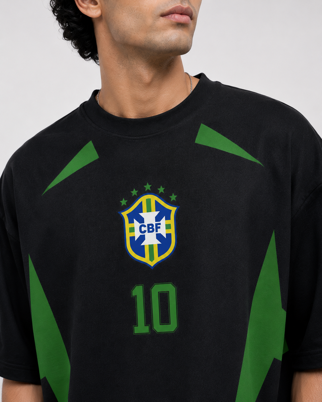 Brazil No. 10 Phantom Edition Oversized T-Shirt – Black