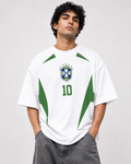 Brazil No. 10 Phantom Edition Oversized T-Shirt – White