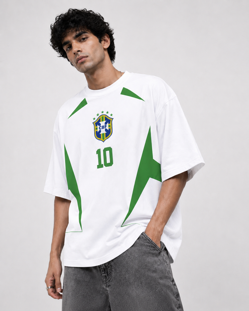 Brazil No. 10 Phantom Edition Oversized T-Shirt – White