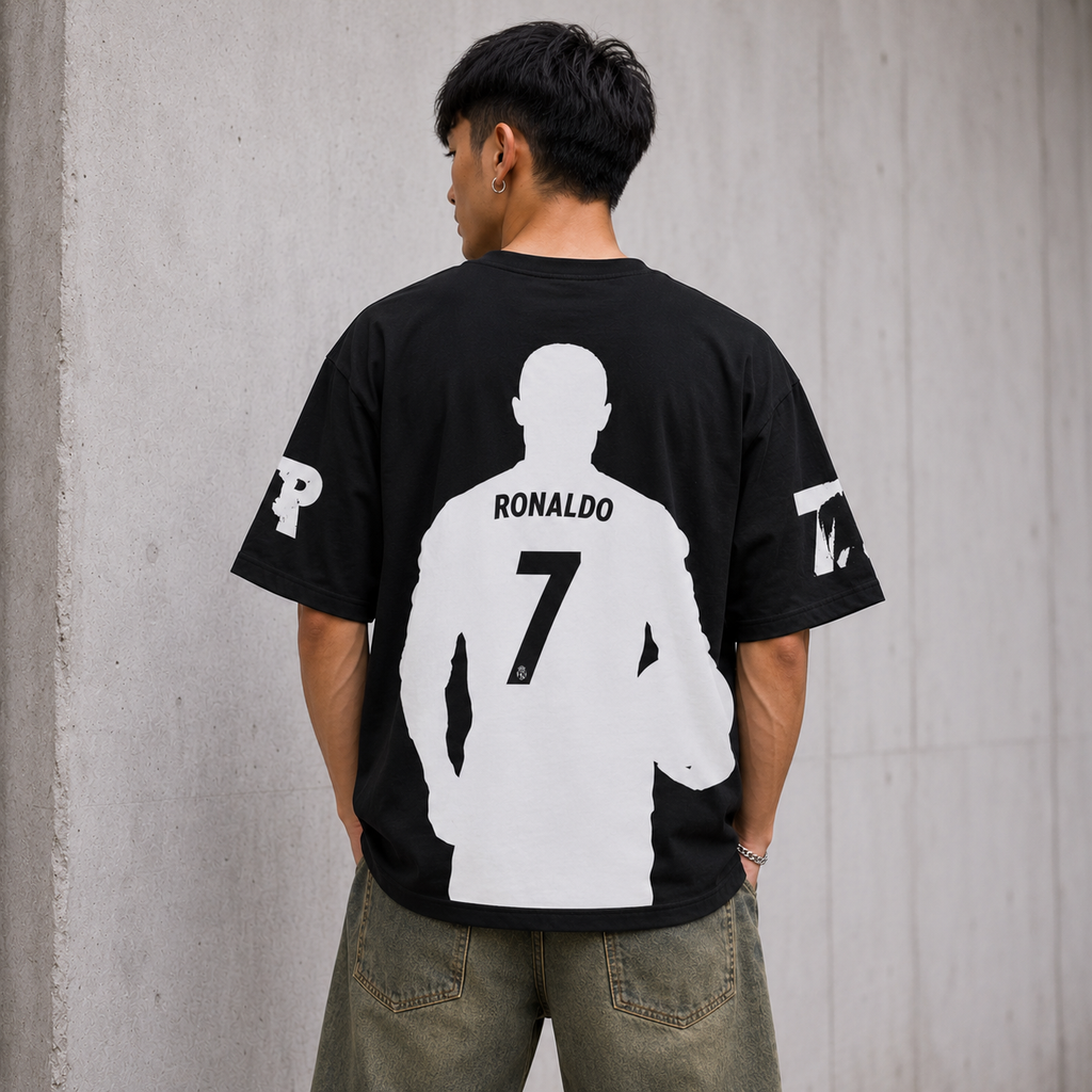 THE GOAT OVERSIZED FOOTBALL TEE