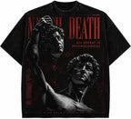 NEVER DEATH – Acid Wash Oversized Graphic T-Shirt | Premium Streetwear