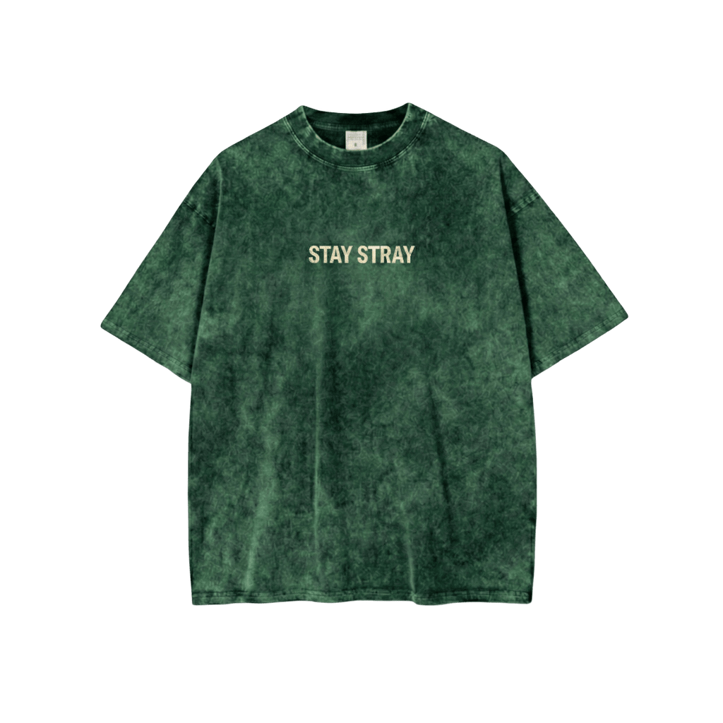Stay Stray Washed Black Tee
