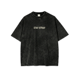 Stay Stray Washed Black Tee