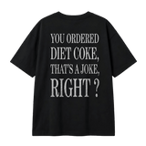 YOU ORDERED DIET COKE, THAT’S A JOKE, RIGHT?
